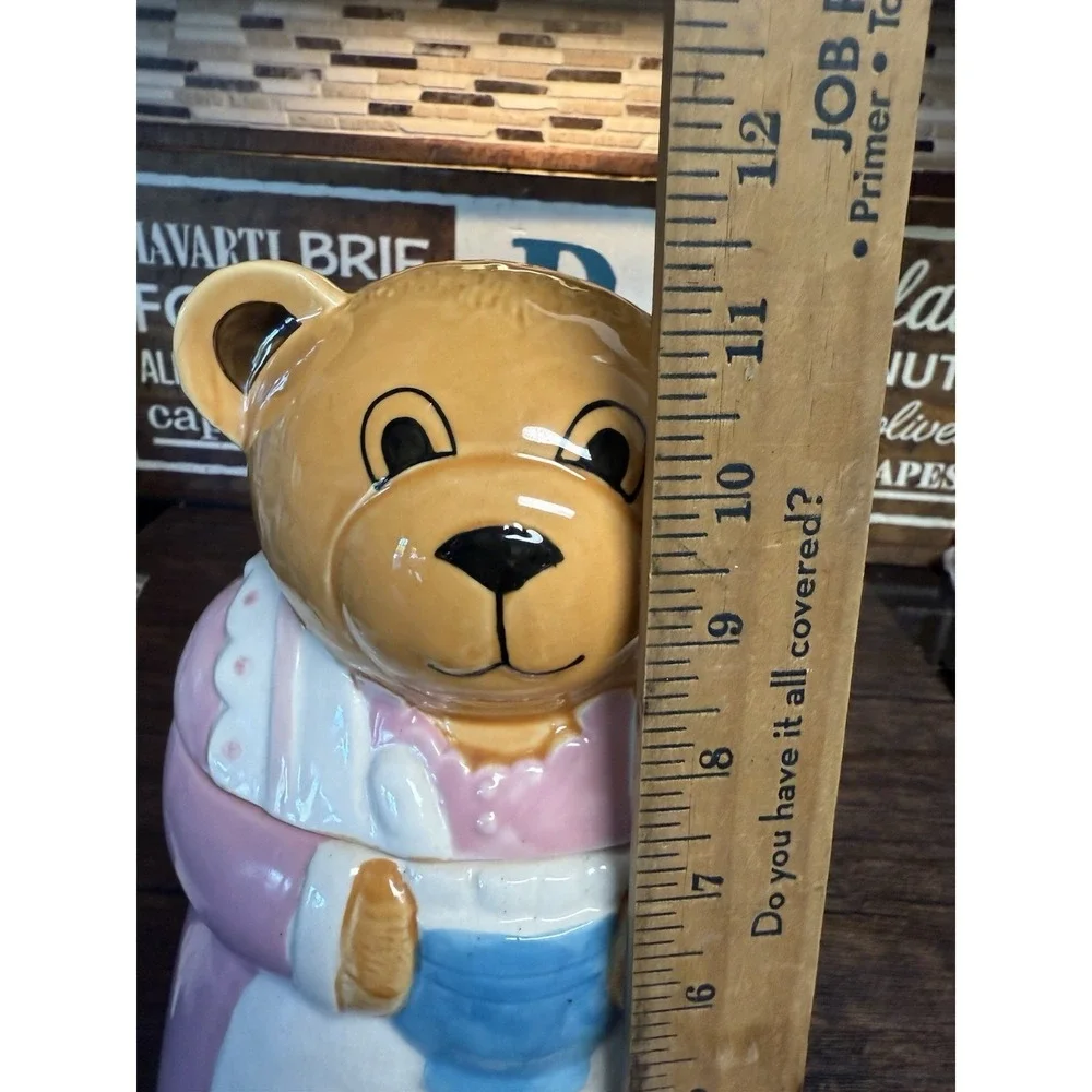 Vintage Momma Bear with Apron Biscuit/Cookie Jar Japan‎ Rare Cookie Jar